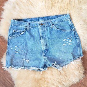 Vintage Distressed Wrangler Women's Cut Off Shorts